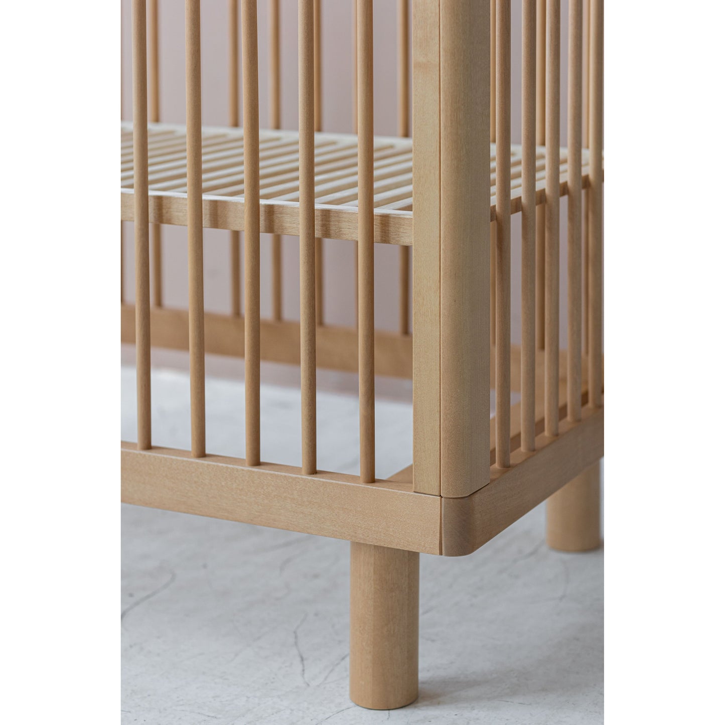 KARL & FRIC Nox cot 120 x 60cm natural wood inc conversion rail