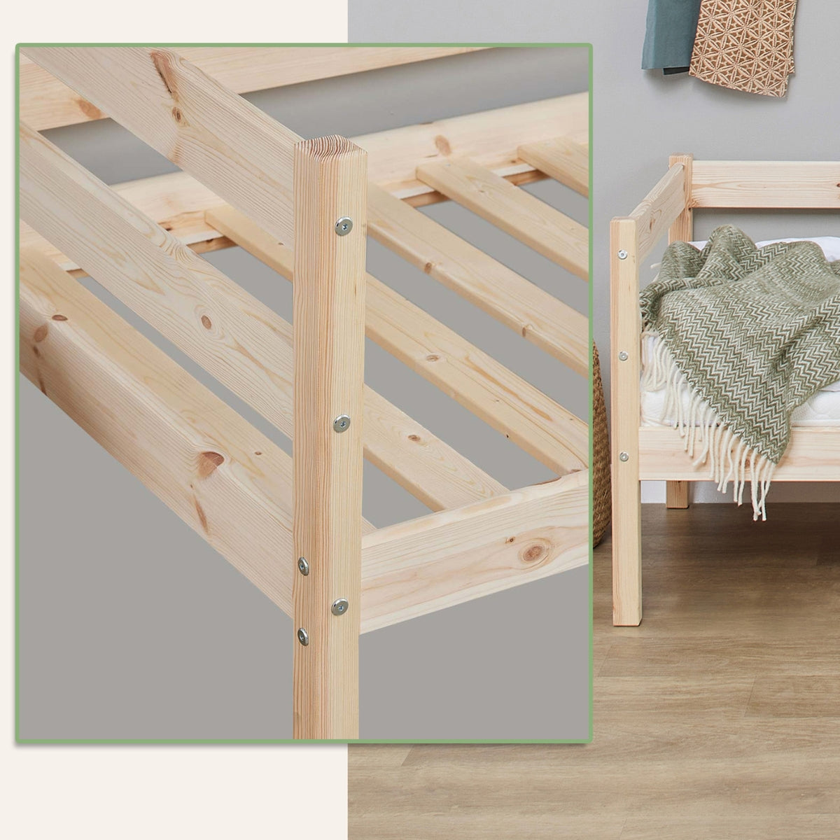 Hoppekids ECO Comfort junior bed 160 x 70cm natural