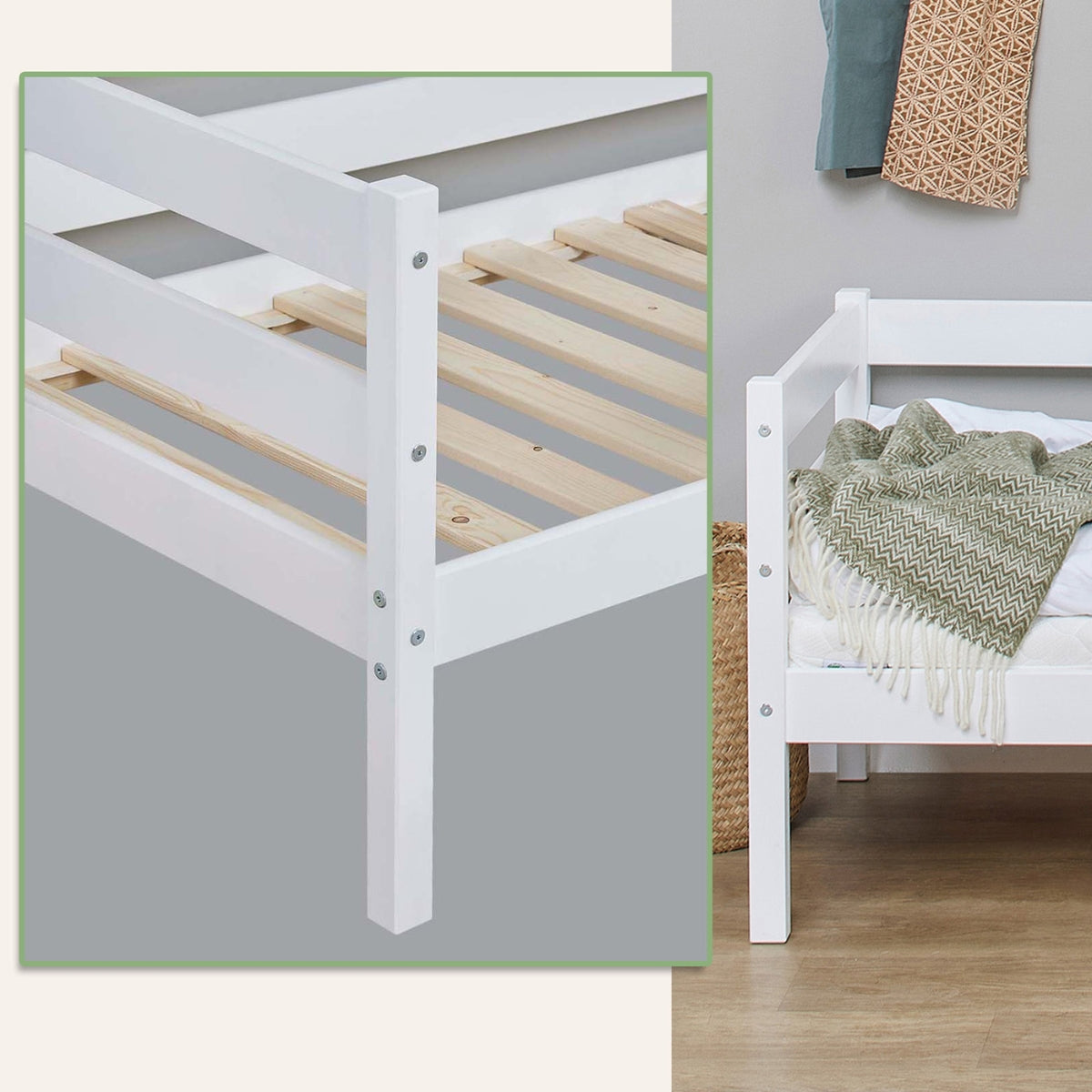 Hoppekids ECO Comfort junior bed 160 x 70cm white
