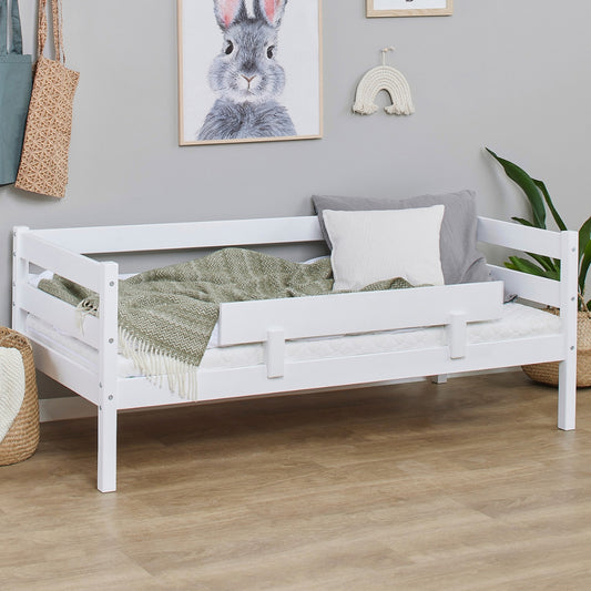 Hoppekids ECO Comfort junior bed 160 x 70cm white inc bed guard