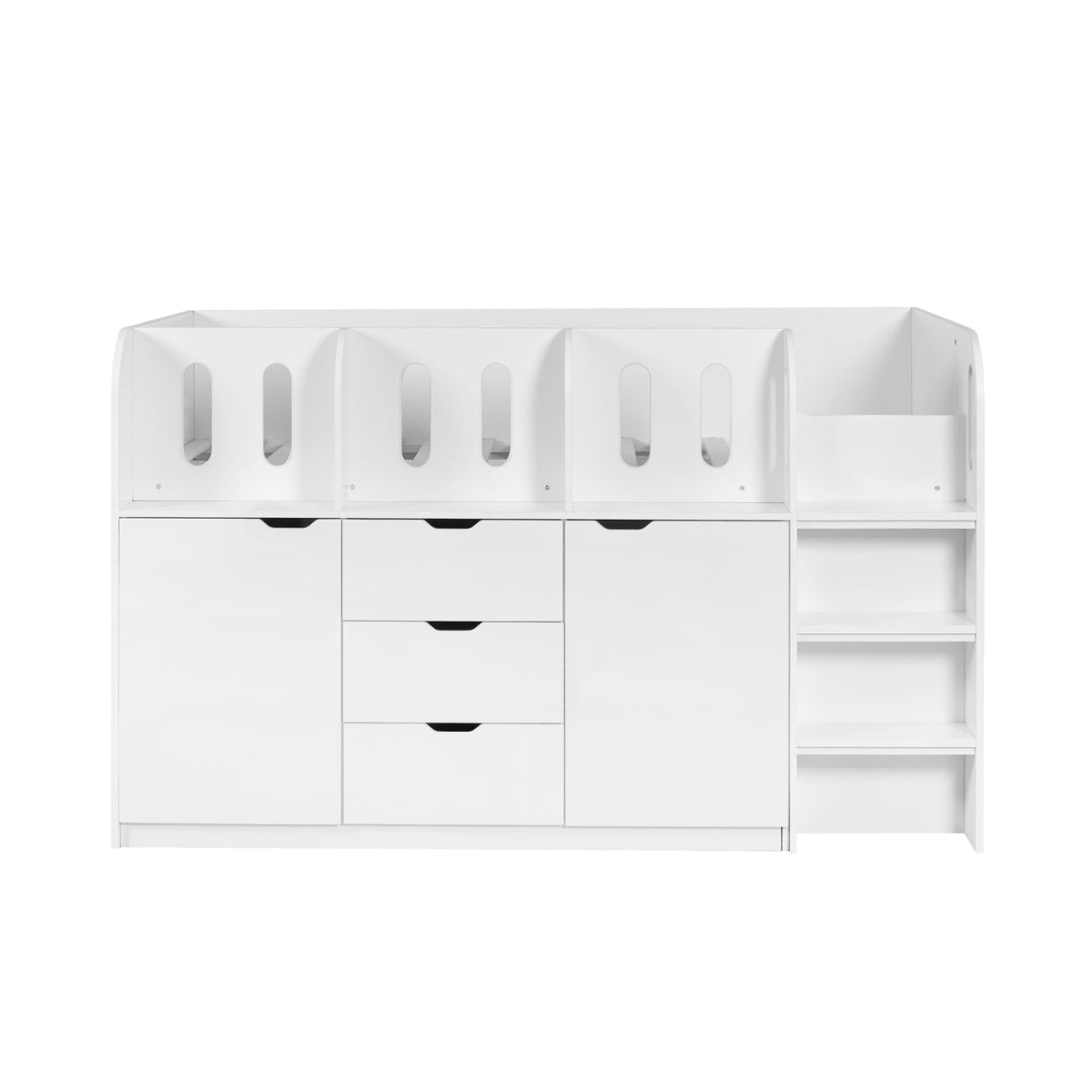 Julian Bowen Vision Kids Mid Sleeper Bed White - with storage