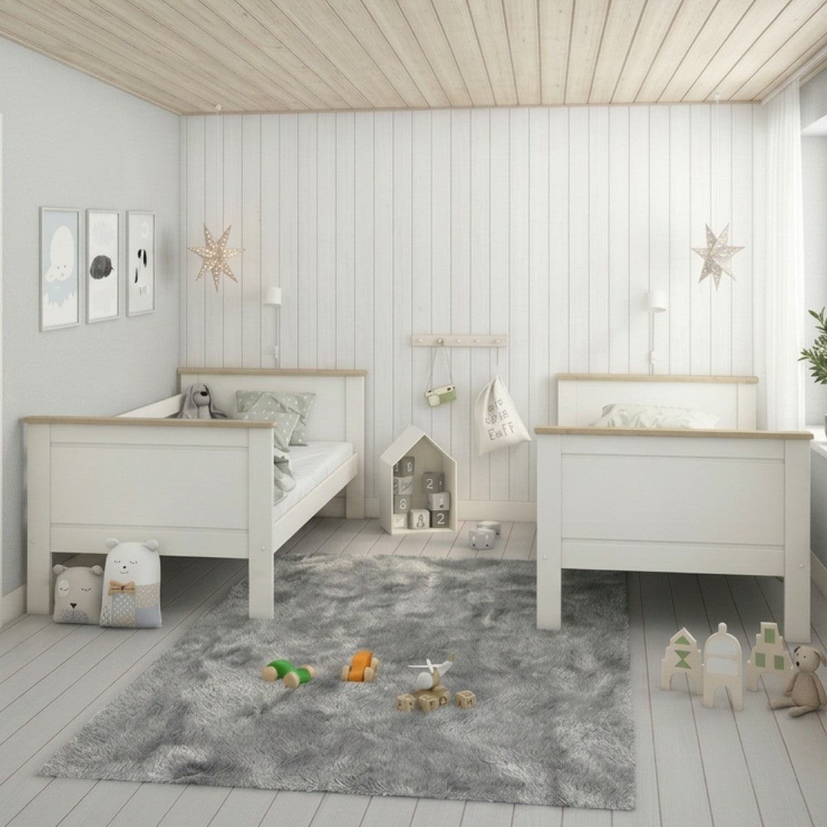 kids avenue heritage bunk bed split in to two single beds in children's bedroom