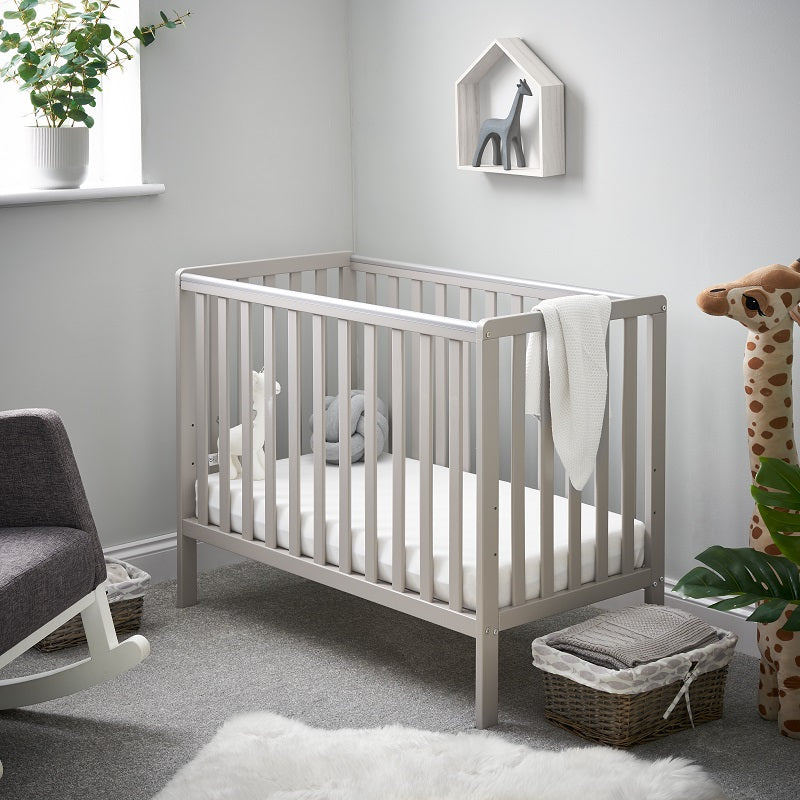 Obaby Bantam Space Saver Cot — Warm Grey
