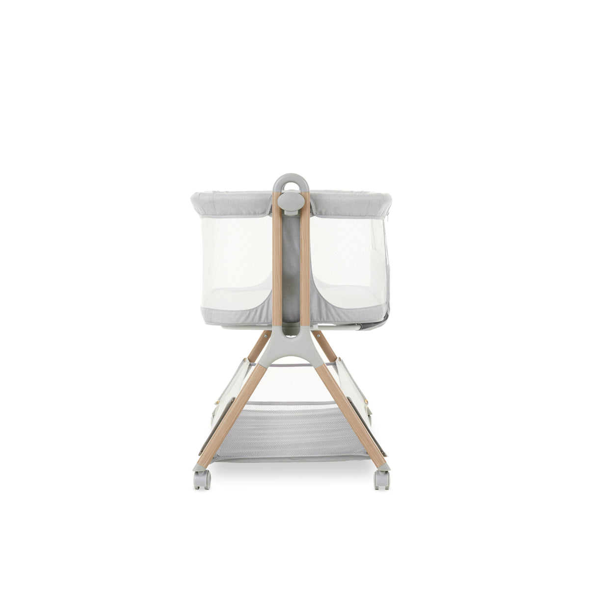 Obaby Cloud Bedside Crib with Mattress - Grey