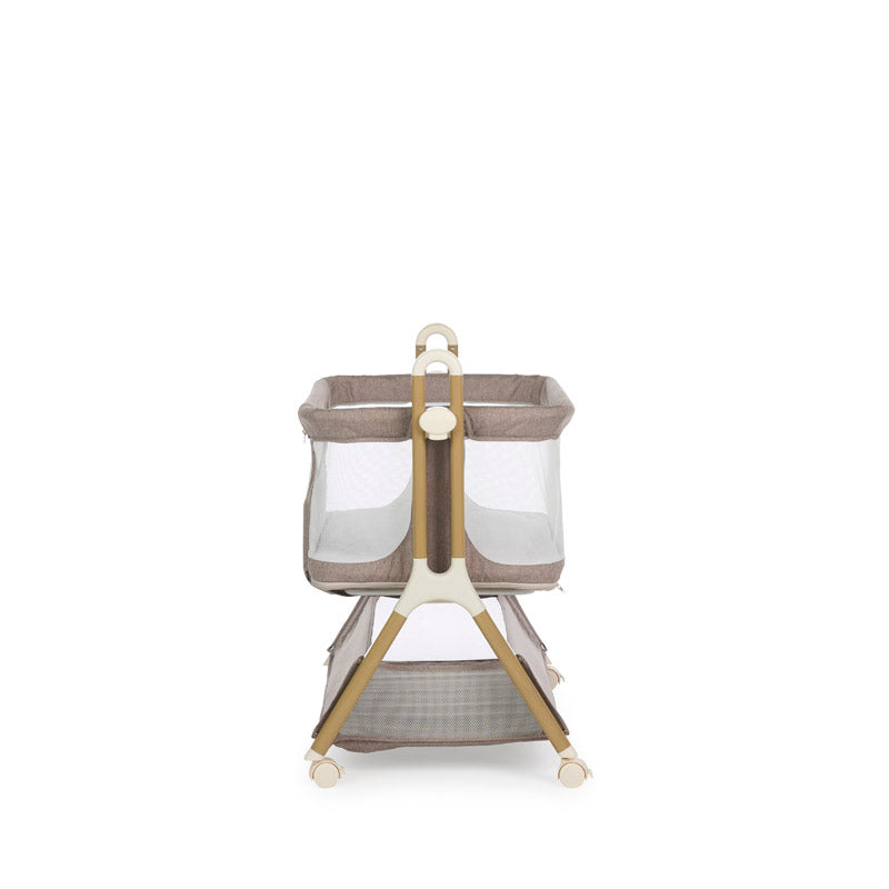 Obaby Cloud Bedside Crib with Mattress - Nutmeg