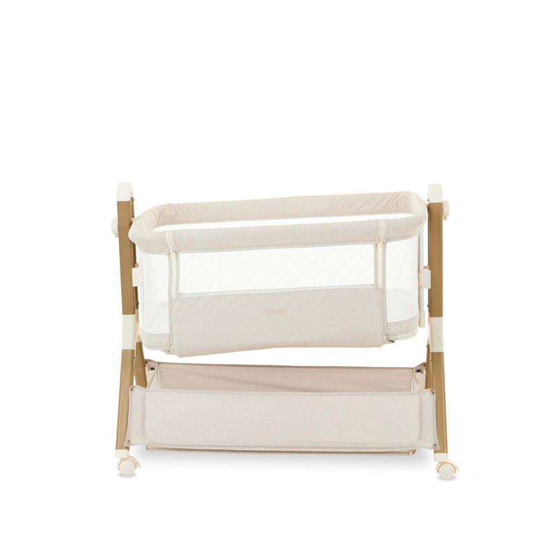 Obaby Cloud Bedside Crib with Mattress - Oatmeal
