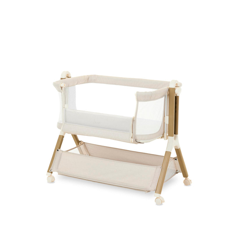Obaby Cloud Bedside Crib with Mattress - Oatmeal