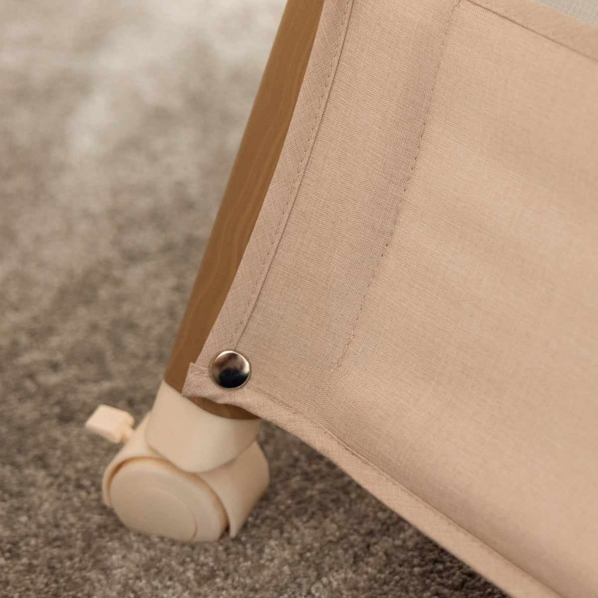 Obaby Cloud Bedside Crib with Mattress - Oatmeal