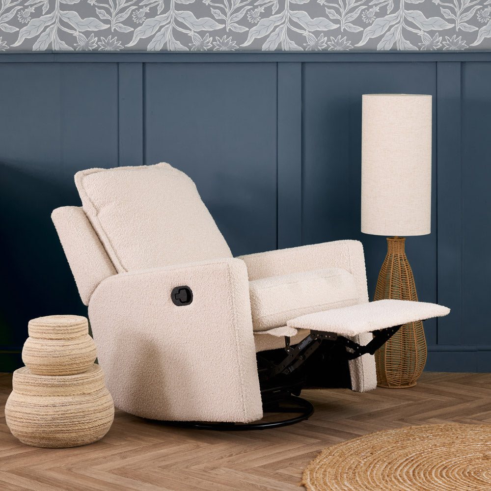 Obaby Denver Swivel Glider Recliner Nursing Chair — Bouclé