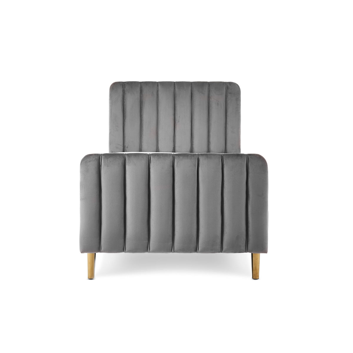 Obaby Gatsby Velvet Kids Single Bed — Grey