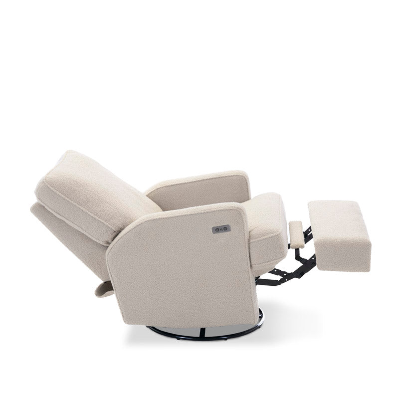 Obaby Madison Electric Swivel Glider Recliner Nursing Chair — Teddy Ivory
