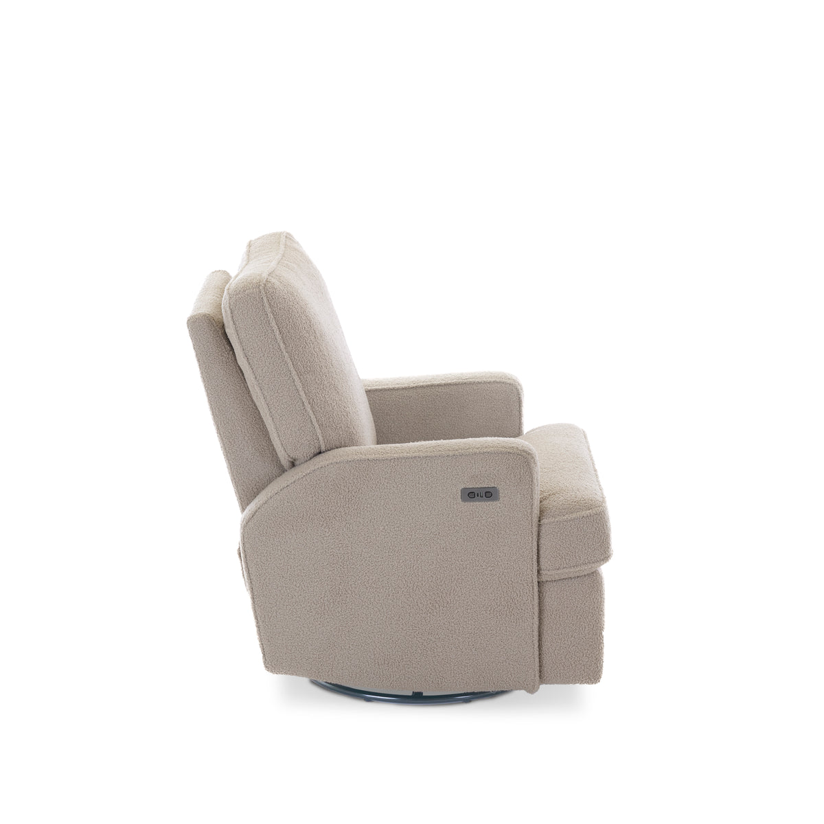Obaby Madison Electric Swivel Glider Recliner Nursing Chair — Teddy Truffle