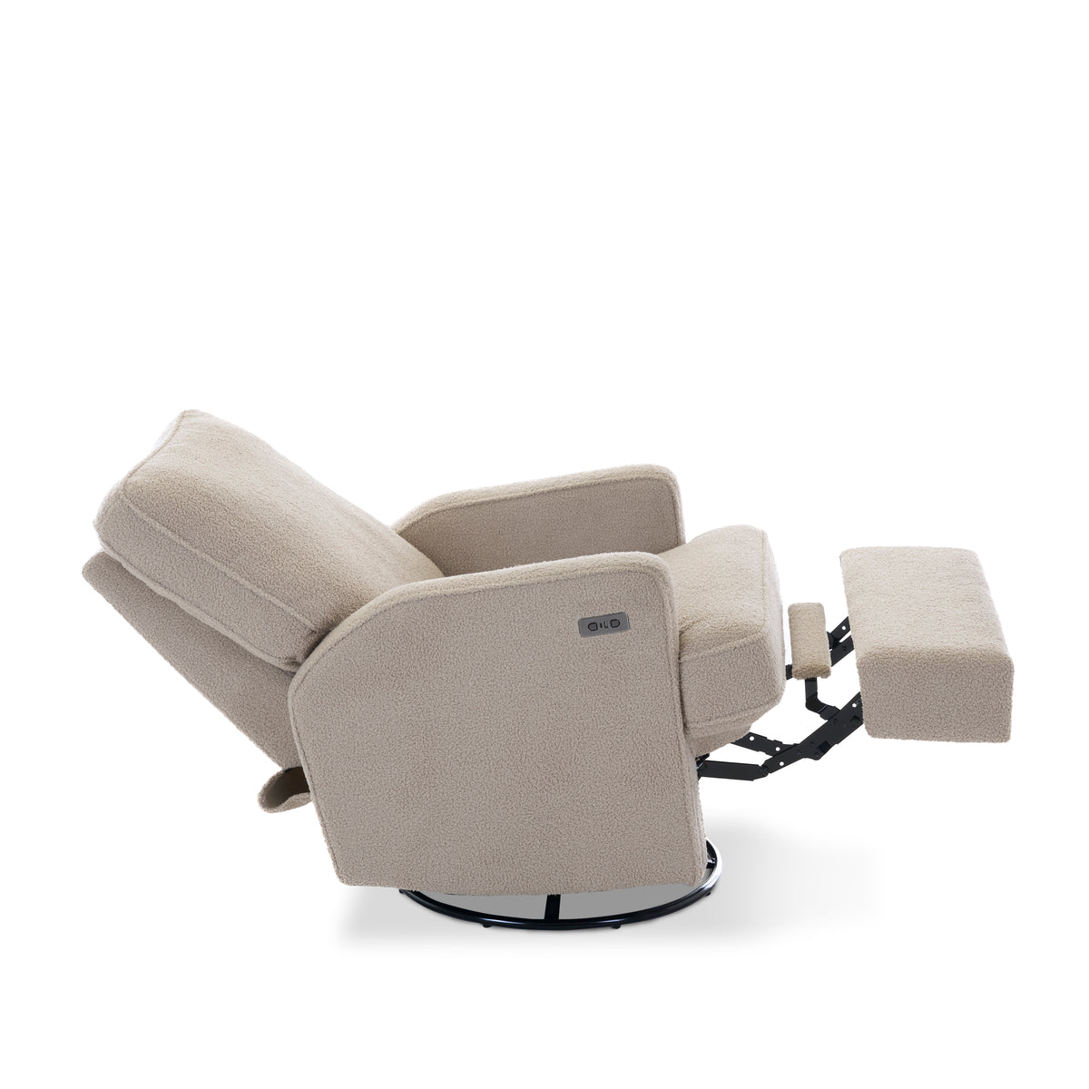 Obaby Madison Electric Swivel Glider Recliner Nursing Chair — Teddy Truffle