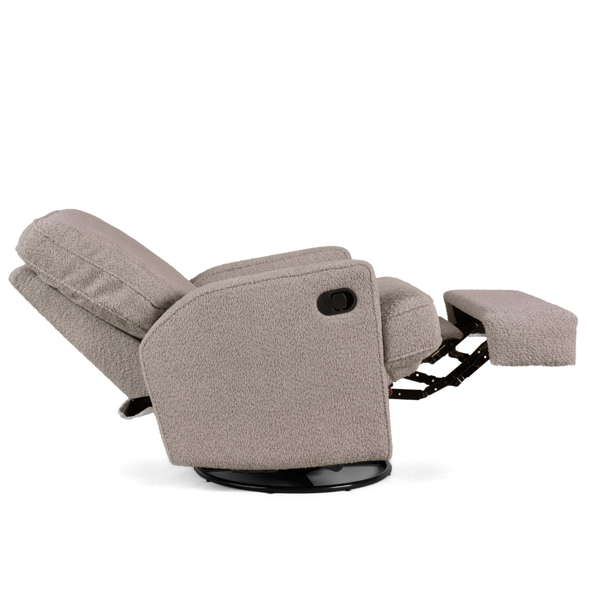 Obaby Madison Swivel Glider Recliner Nursing Chair — Chenille Mushroom