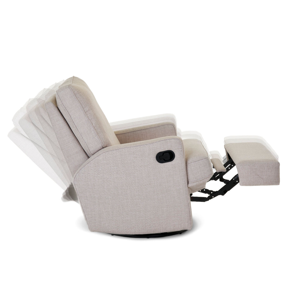Obaby Madison Swivel Glider Recliner Nursing Chair — Oatmeal