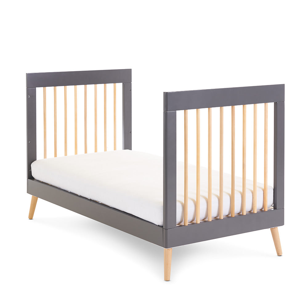 Obaby Maya Cot Bed - Slate & Natural