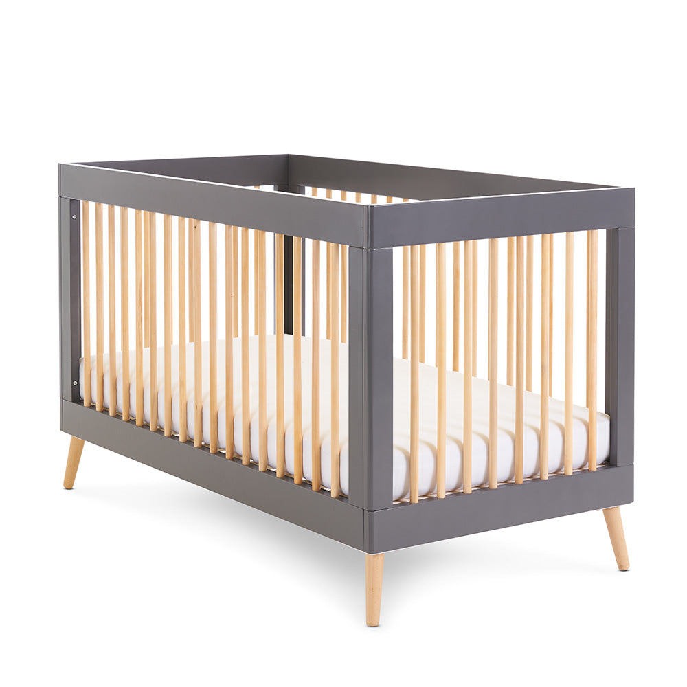 Obaby Maya Cot Bed - Slate & Natural