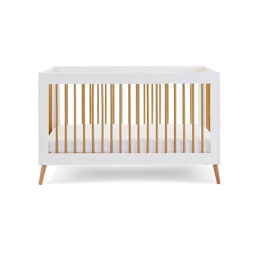 Obaby Maya Cot Bed - White & Natural