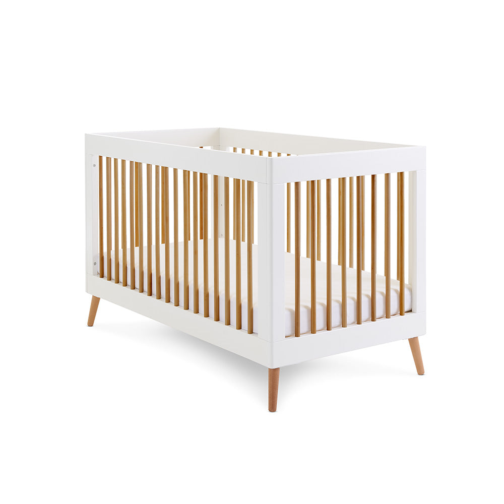 Obaby Maya Cot Bed - White & Natural