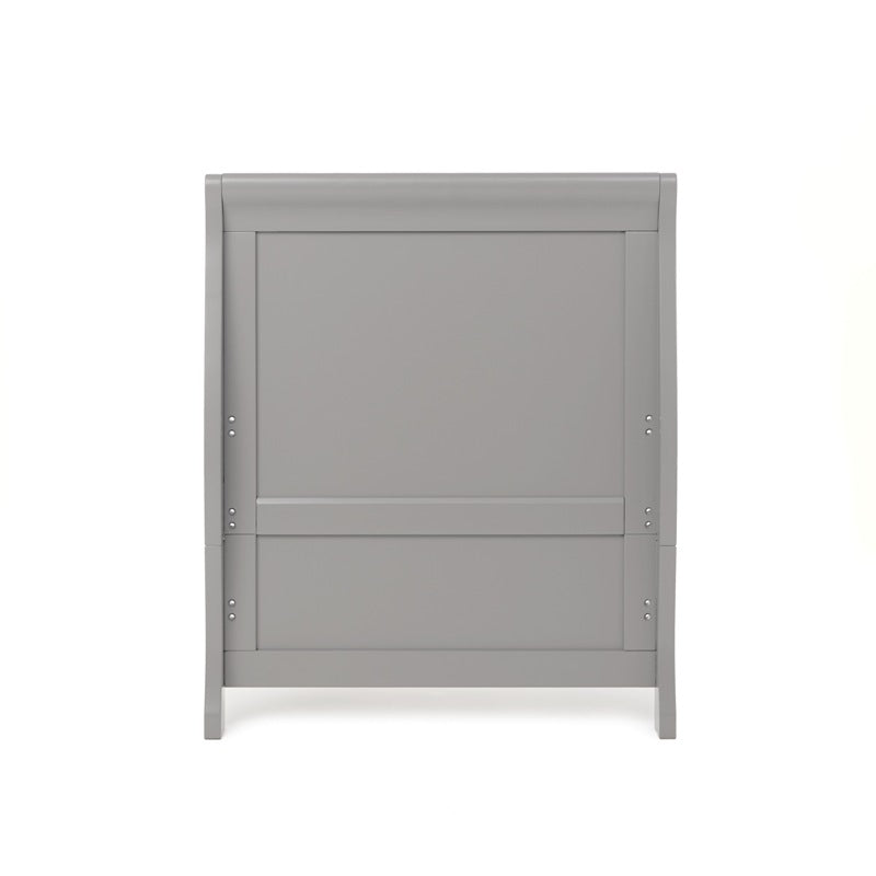 Obaby Stamford Classic Sleigh Cot Bed with Under Drawer — Warm Grey