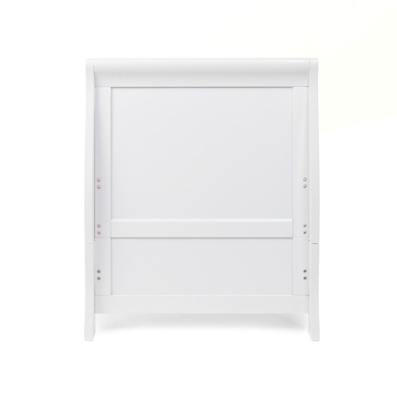 Obaby Stamford Classic Sleigh Cot Bed with Under Drawer — White