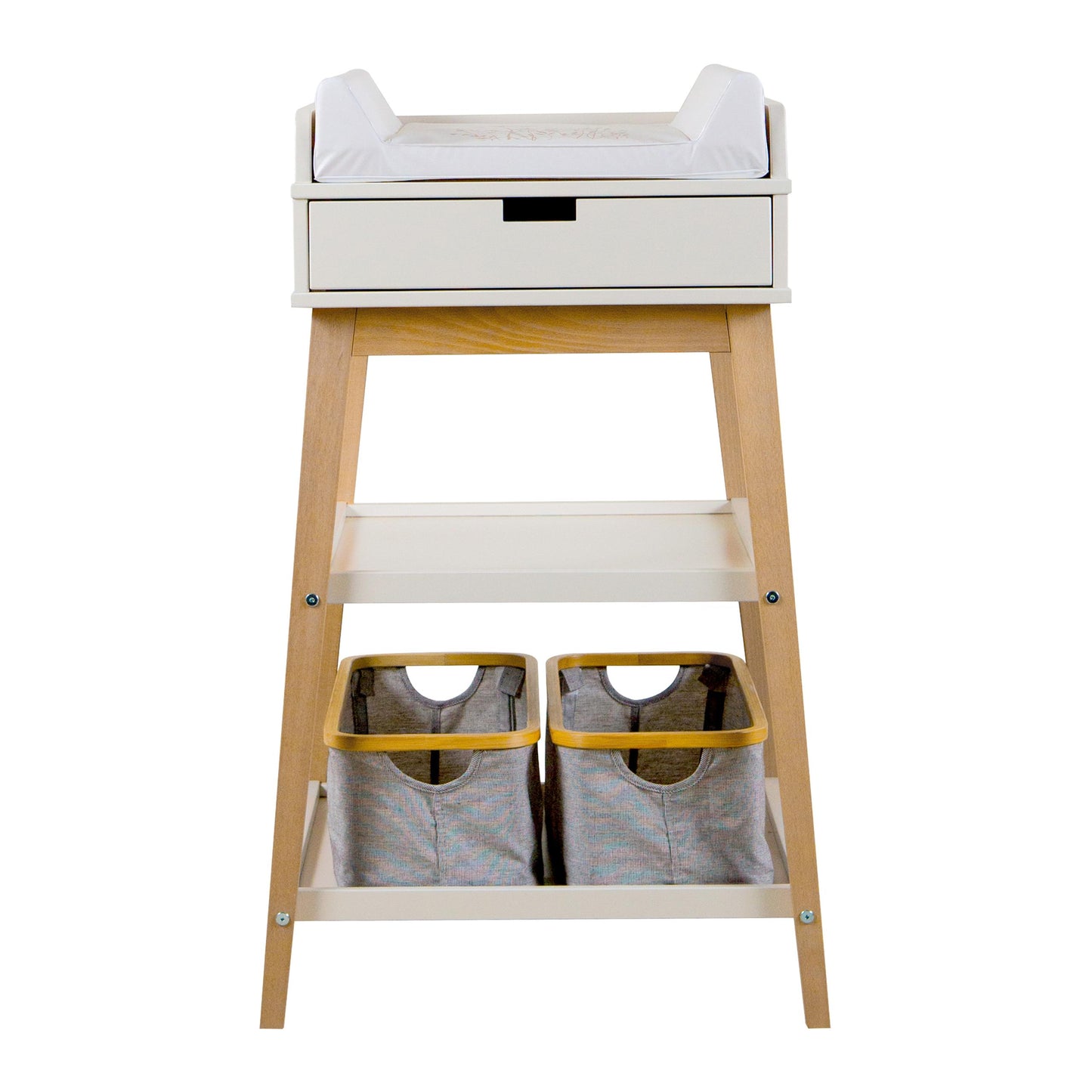 Quax Hip Baby Changing Table with Drawer Clay Natural