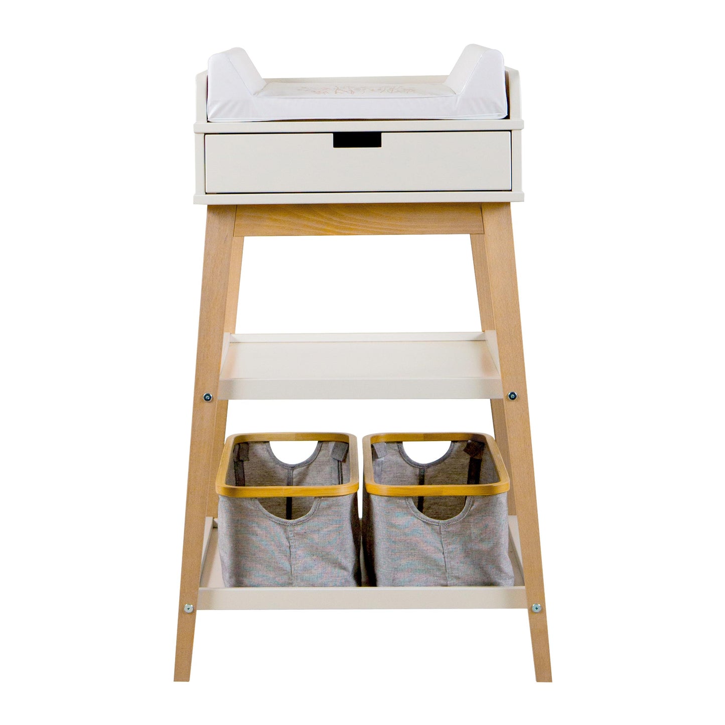 Quax Hip Baby Changing Table with Drawer Clay Natural