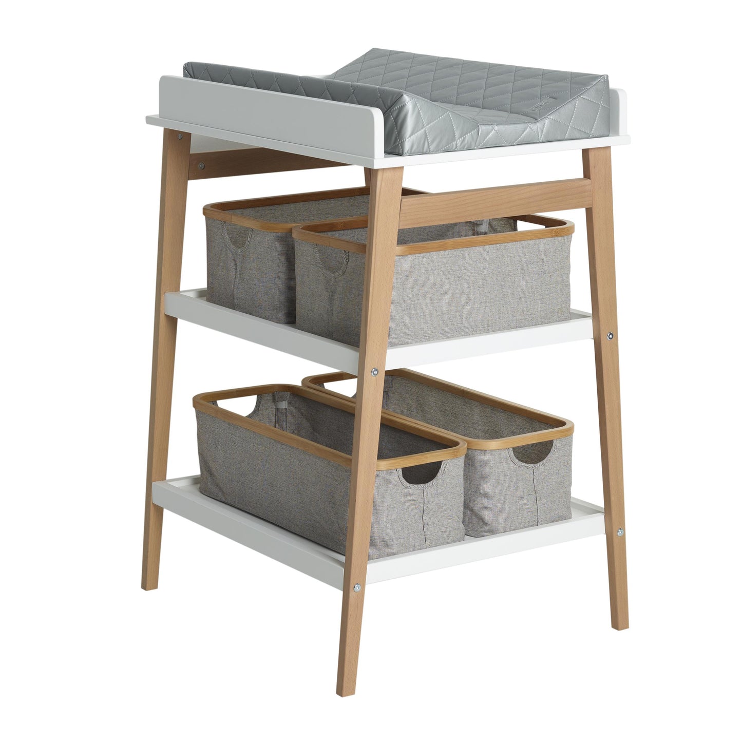 Quax Hip Baby Changing Table White Natural