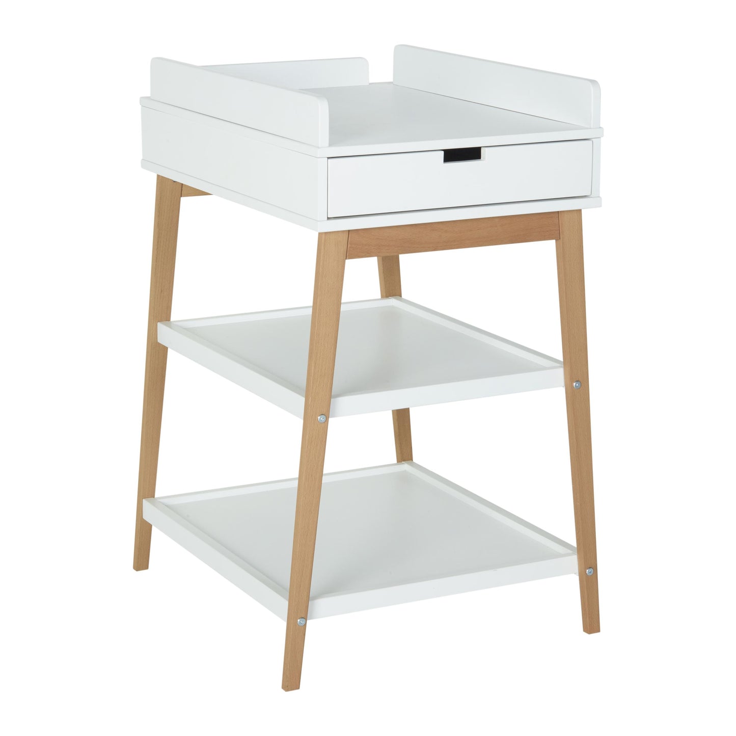 Quax Hip Baby Changing Table with Drawer White Natural