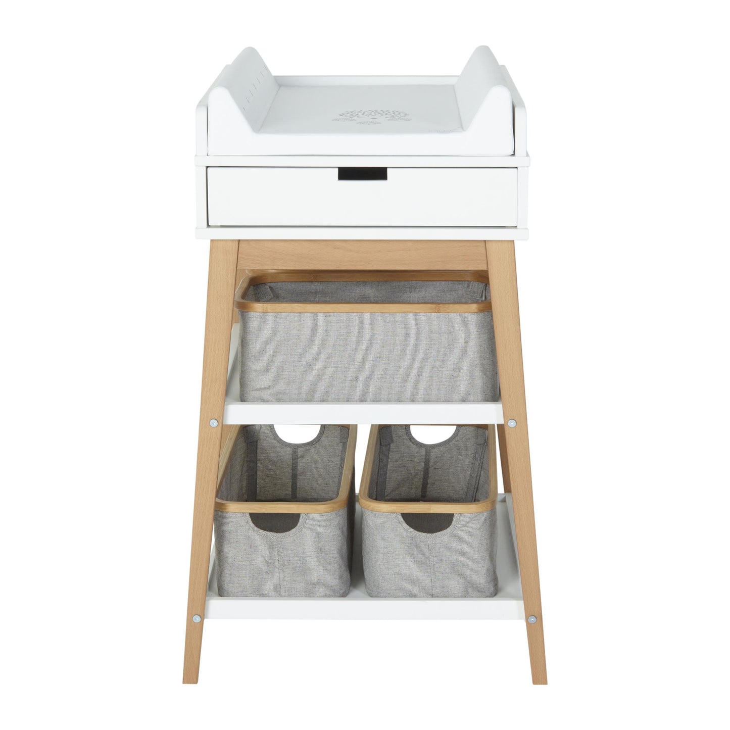 Quax Hip Baby Changing Table with Drawer White Natural