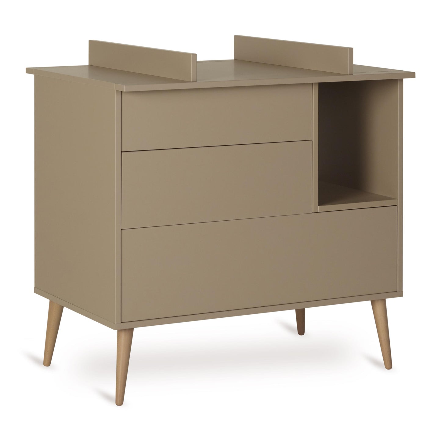 Quax Cocoon 3 Drawer Chest Baby Changing Extension Latte