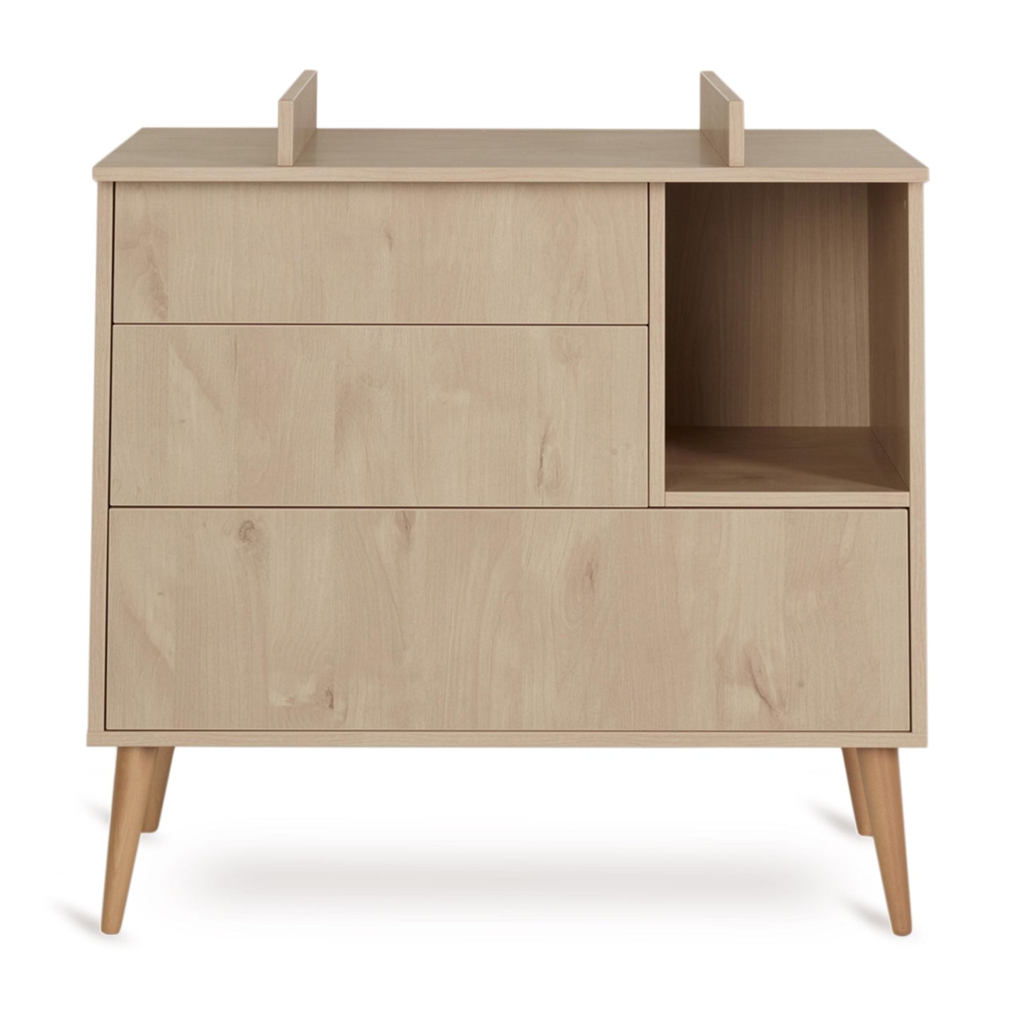 Quax Cocoon 3 Drawer Chest Baby Changing Extension Natural Oak
