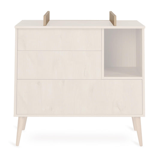 Quax Cocoon 3 Drawer Chest Baby Changing Extension Natural Oak