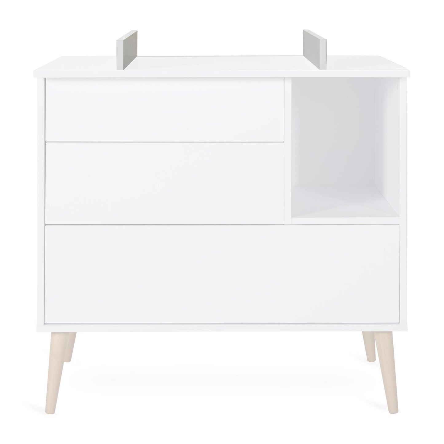 Quax Cocoon 3 Drawer Chest Baby Changing Extension Ice White