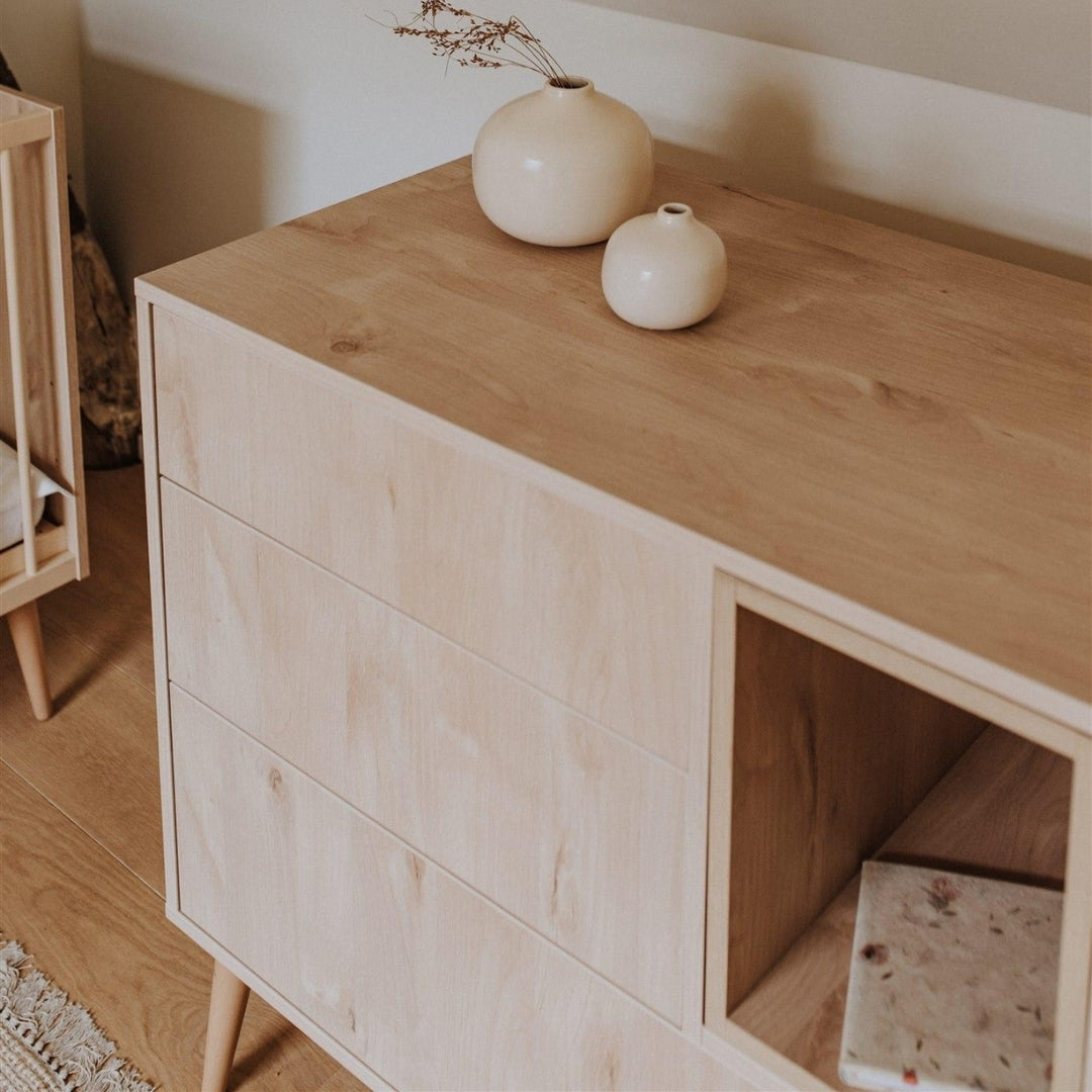 Quax Cocoon 3 Drawer Chest Natural Oak