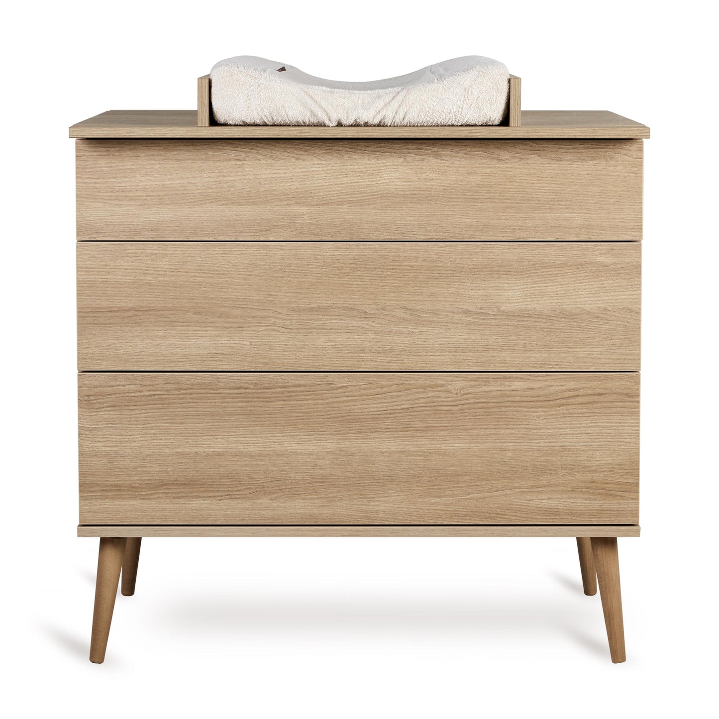 Quax Flow 3 Drawer Chest Baby Changing Extension Honey Ash