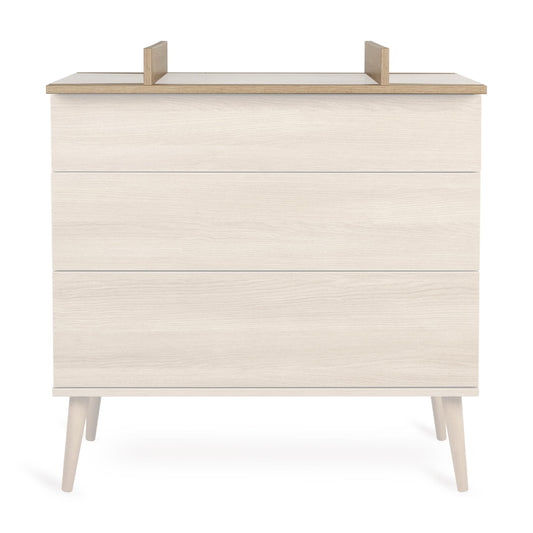 Quax Flow 3 Drawer Chest Baby Changing Extension Honey Ash