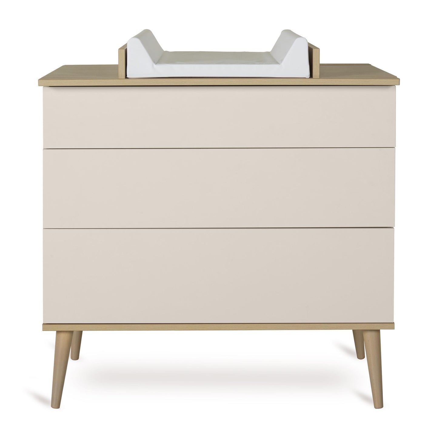 Quax Flow 3 Drawer Chest Baby Changing Extension Clay