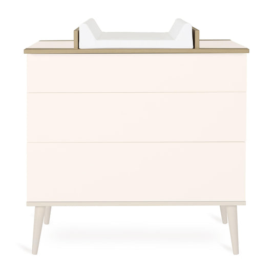 Quax Flow 3 Drawer Chest Baby Changing Extension Clay