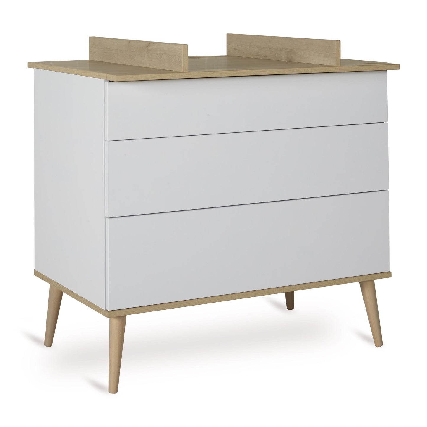 Quax Flow 3 Drawer Chest Baby Changing Extension White