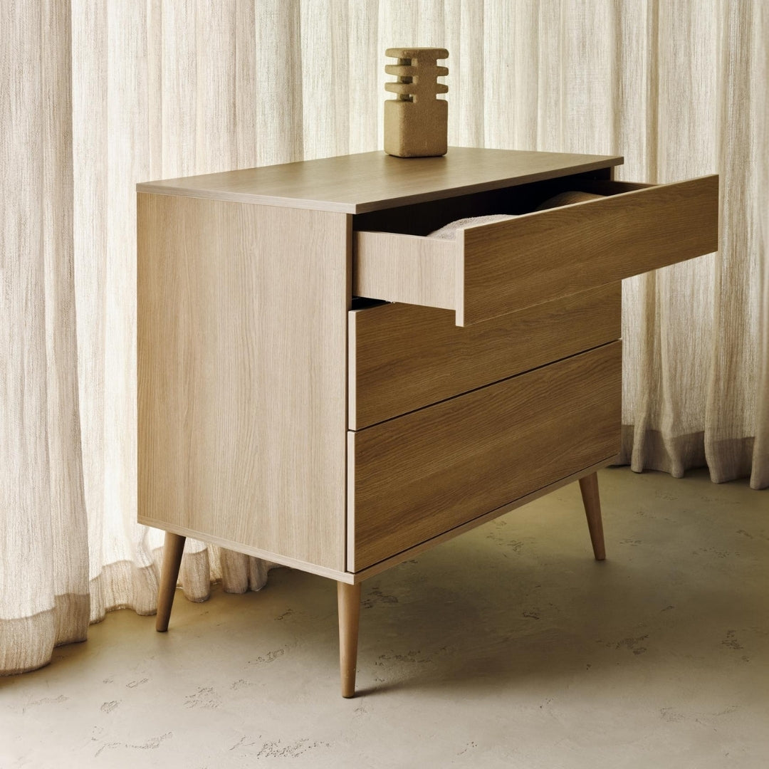 Quax Flow 3 Drawer Chest Honey Ash