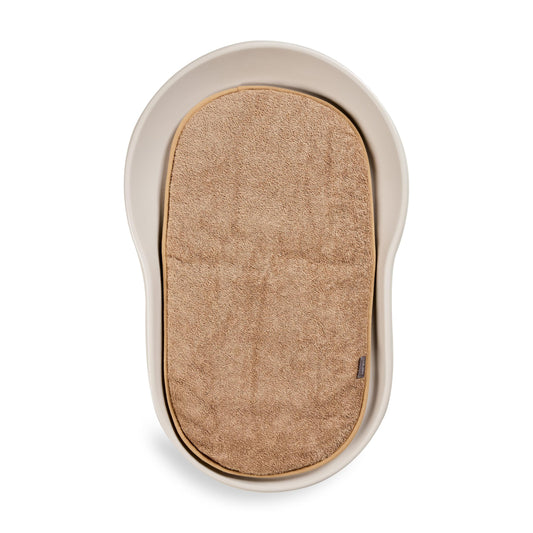 quax coral inlay cushion made from soft terry cloth for mamee changing pad on plain white background 