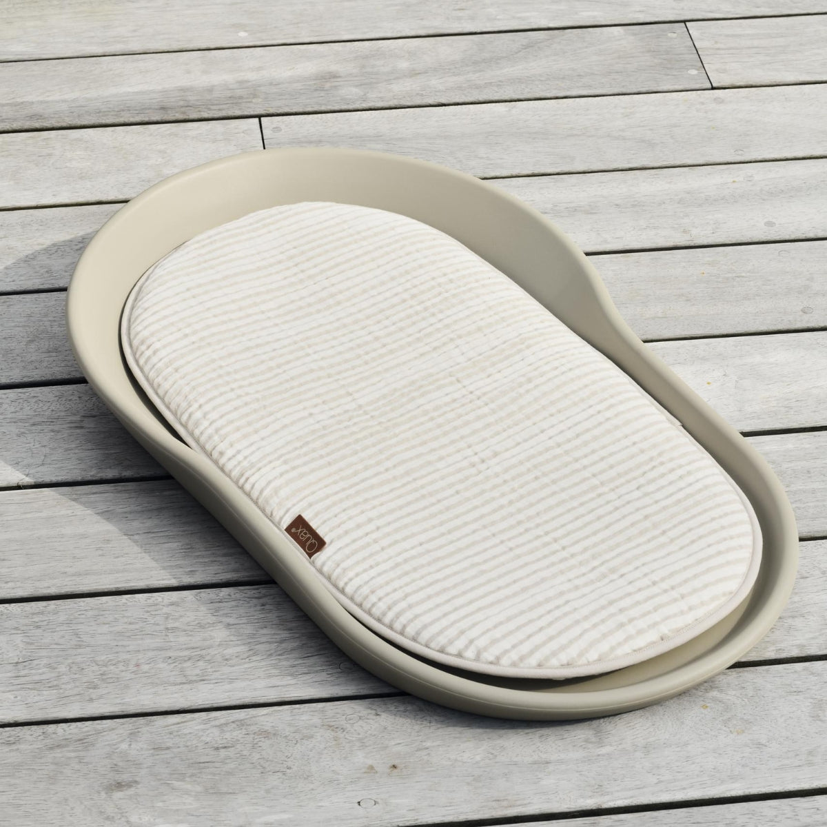 Quax Mamee Inlay Cushion Natural Collection Stripes