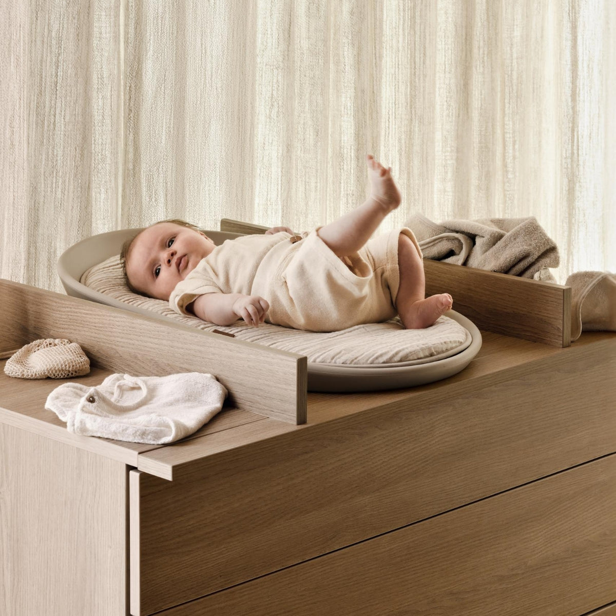 Quax Mamee Inlay Cushion Natural Collection Stripes