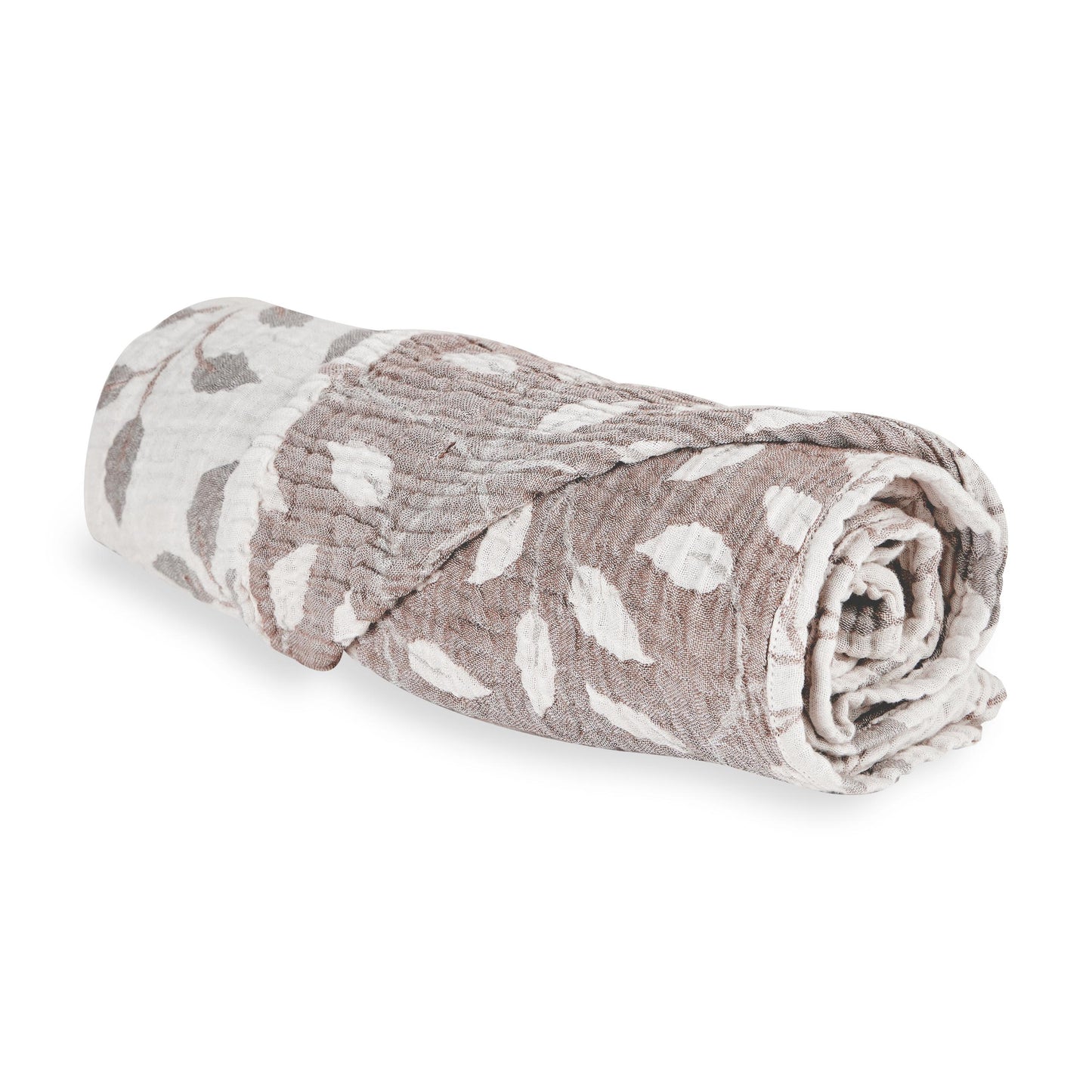 Quax XL muslin blanket and towel Leaf 100% cotton baby blanket on white background