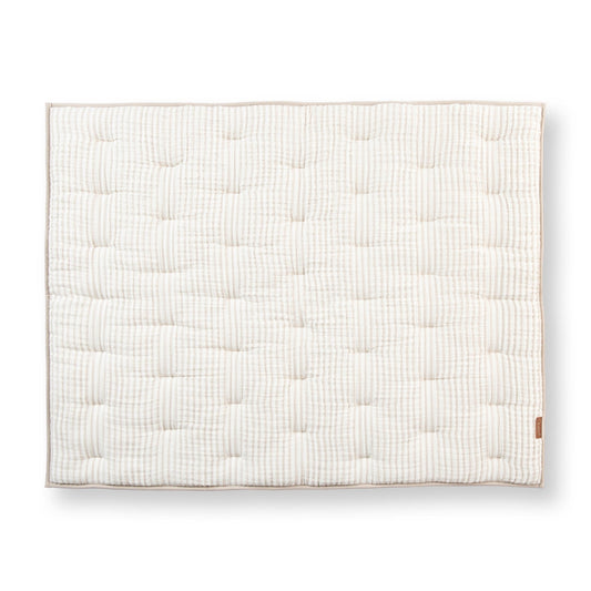quax playpen mat with stripped design on plain white background