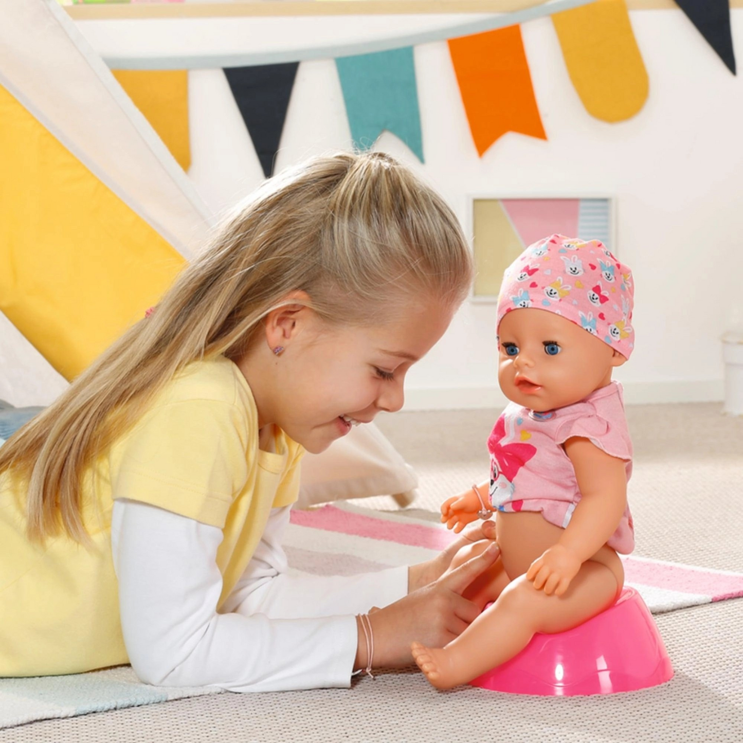 BABY BORN MAGIC GIRL DOLL IN LIGHT PINK OUTFIT - 17INCH/43CM