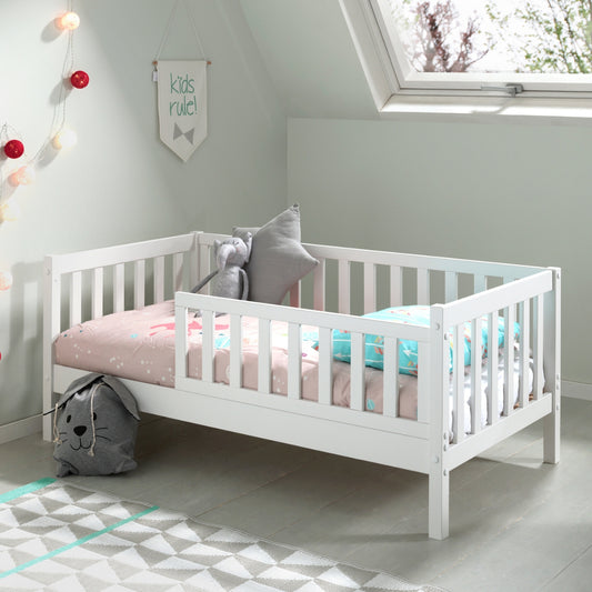 VIPACK toddler bed 140x70cm white  bed frame in nursery room