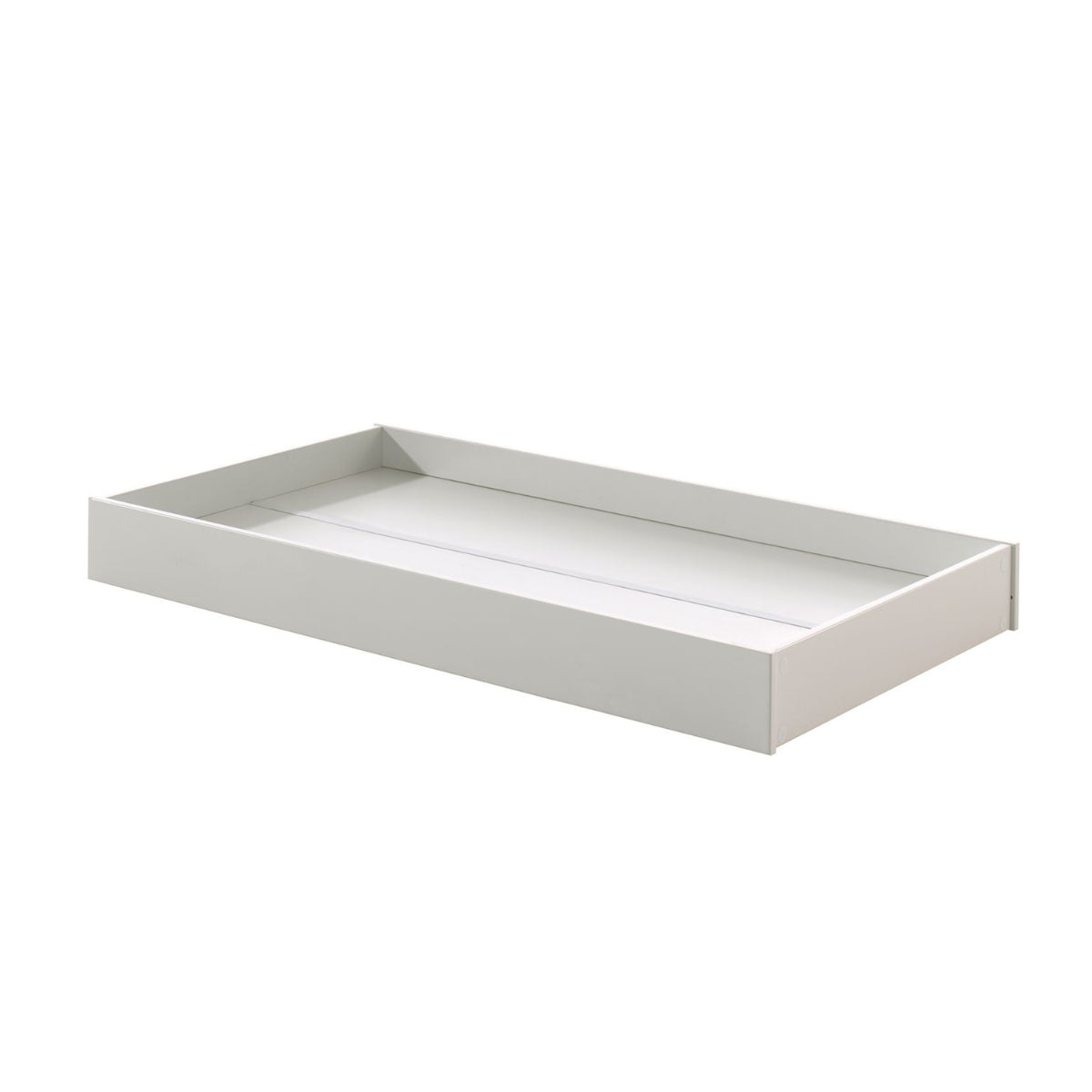 vipack toddler bed underbed drawer white on plain white background