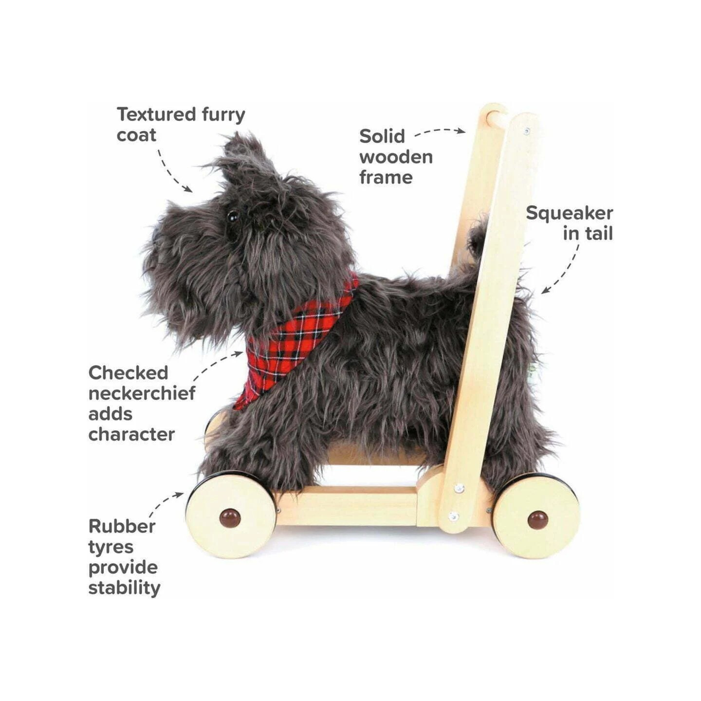 Little Bird Told Me Scottie Dog Push Along Baby Walker